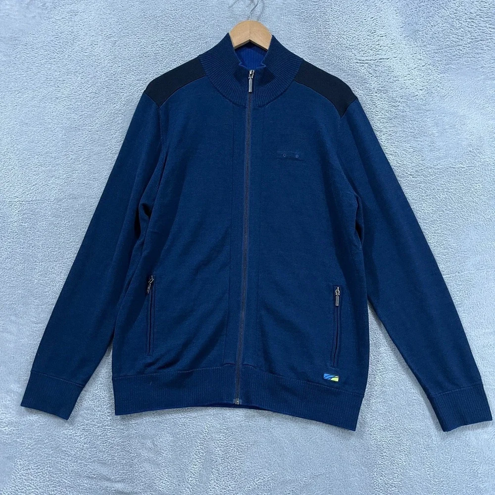 Alaska Airlines Luly Yang Full Zip Jacket Mens Medium Long Sleeve Wool